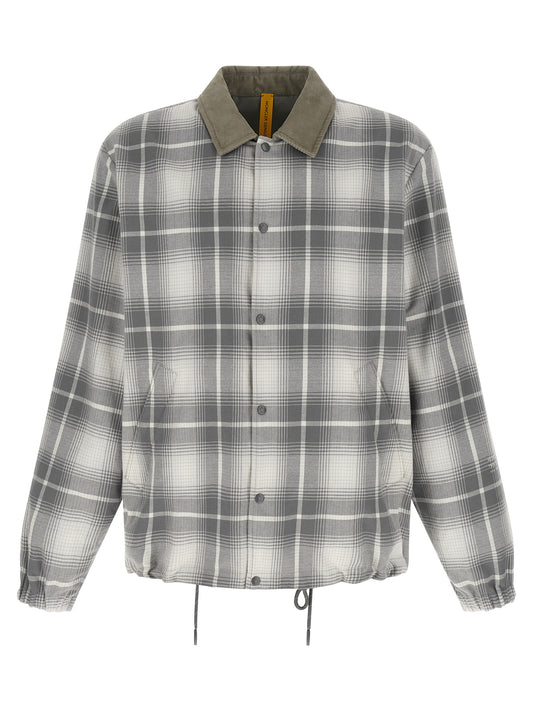MONCLER GENIUS Gray Cotton Full-Length Jacket