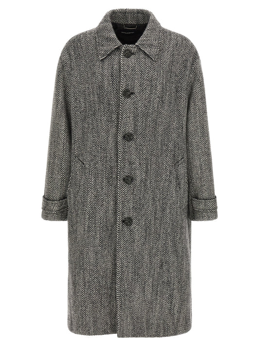 Dolce & Gabbana Multicolor Virgin Wool Coat