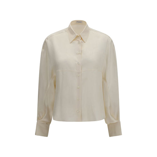 Brunello Cucinelli Beige Silk Shirt