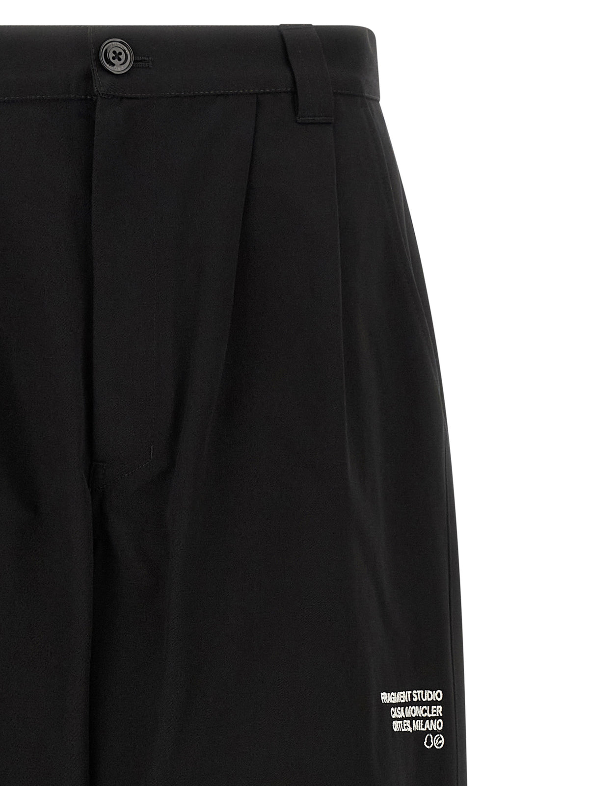 MONCLER GENIUS Black Cotton Casual Pants