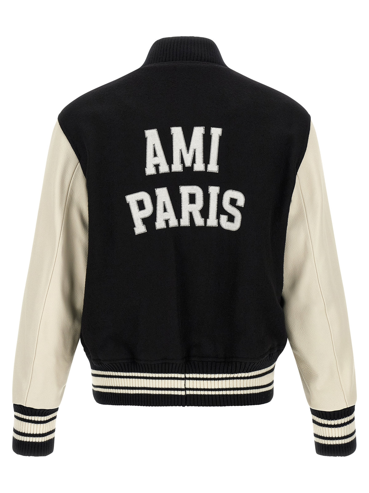 Ami Paris Bicolor Virgin Wool Bomber