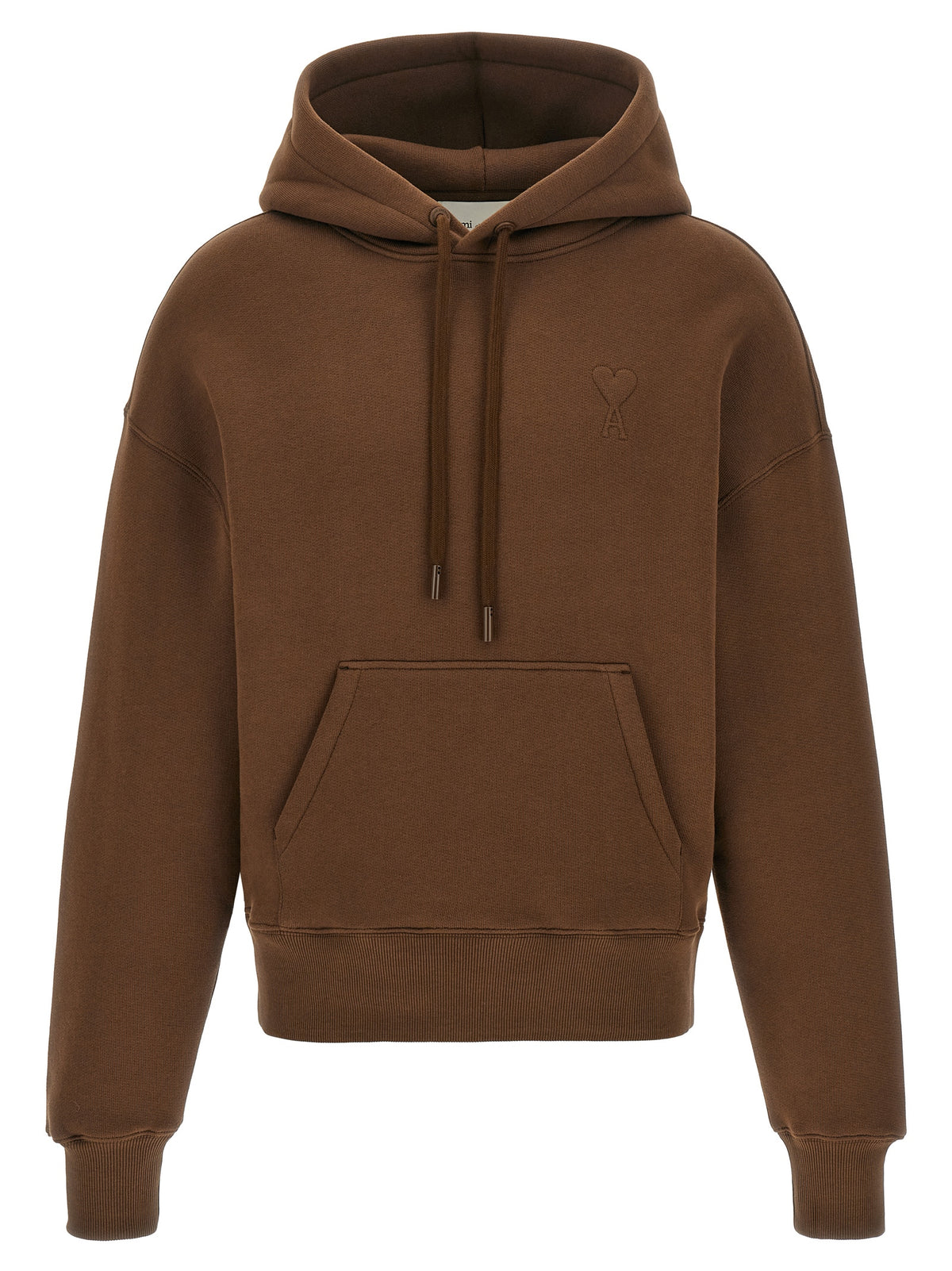 Ami Paris Brown Cotton Hoodie