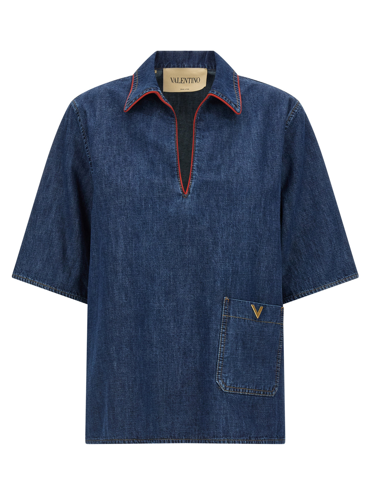 Valentino Garavani Blue Cotton Blouse