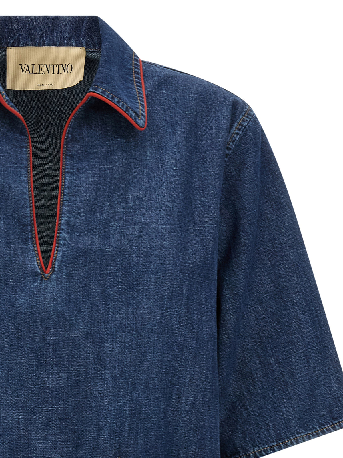 Valentino Garavani Blue Cotton Blouse