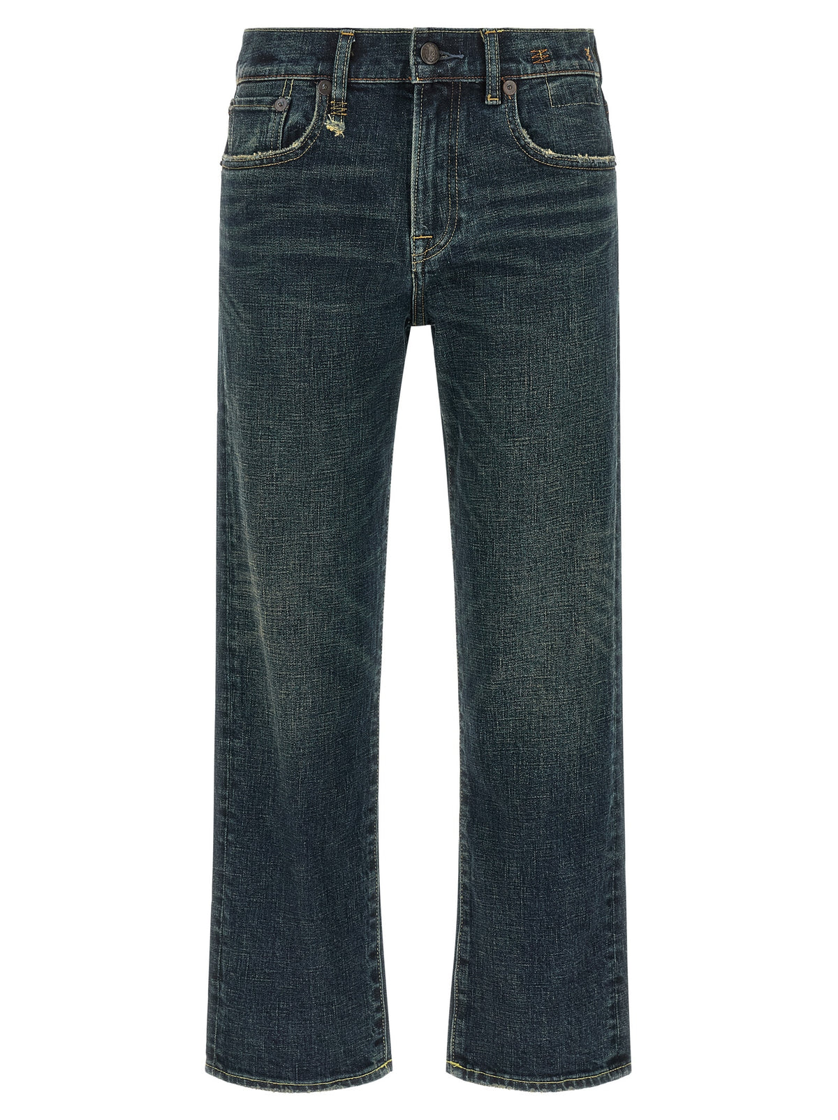 R13 Blue Cotton Straight-Leg Jeans