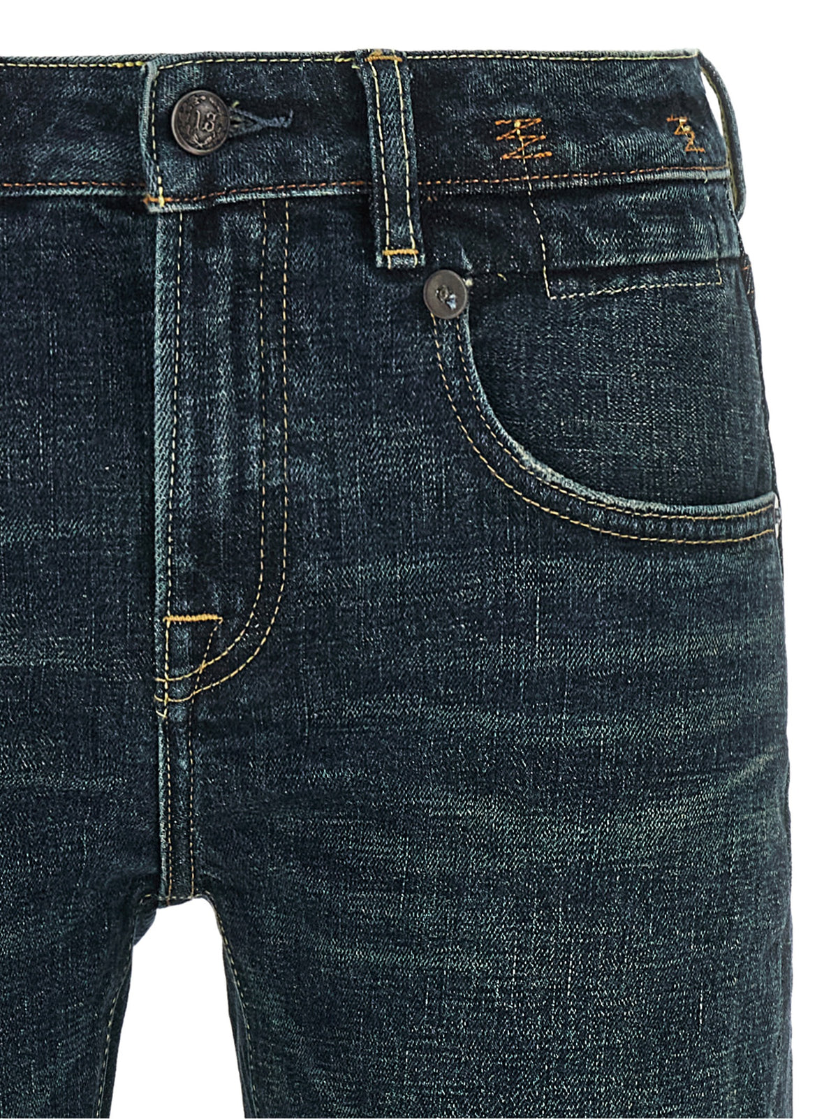 R13 Blue Cotton Straight-Leg Jeans
