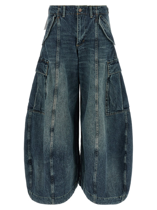 R13 Blue Cotton Jeans Denim