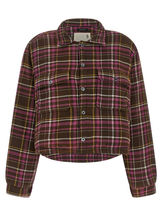 R13 Brown Cotton Shell Jacket