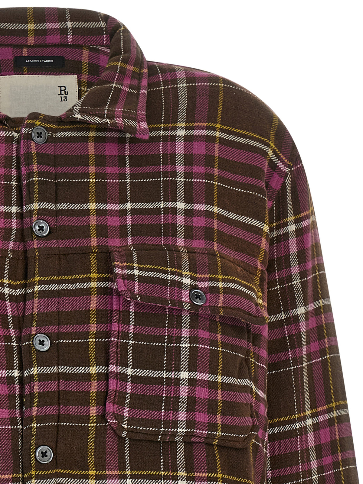 R13 Brown Cotton Shell Jacket