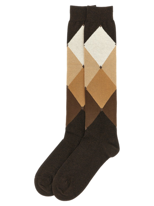 Ballantyne Brown Cotton Socks