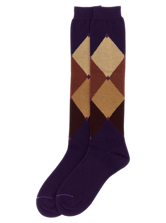 Ballantyne Purple Cotton Socks