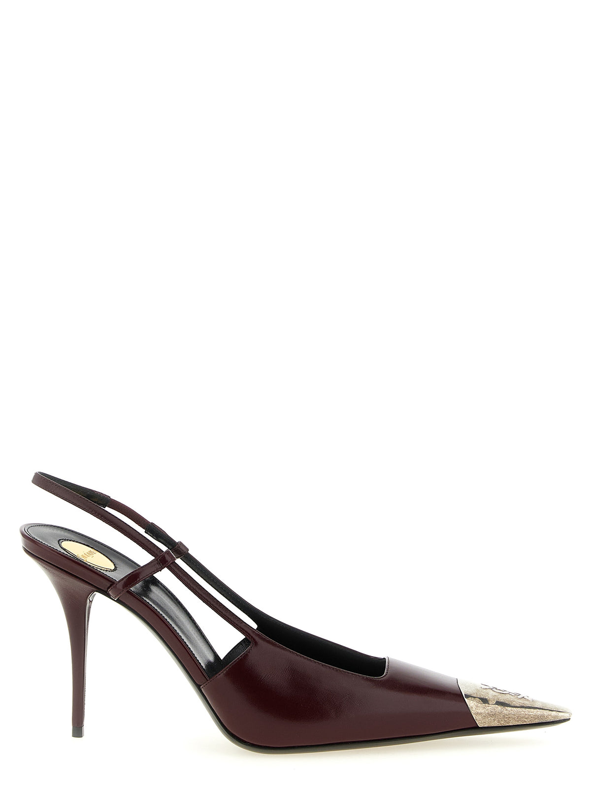 Saint Laurent Bordeaux Lamb Leather High Heel Pumps