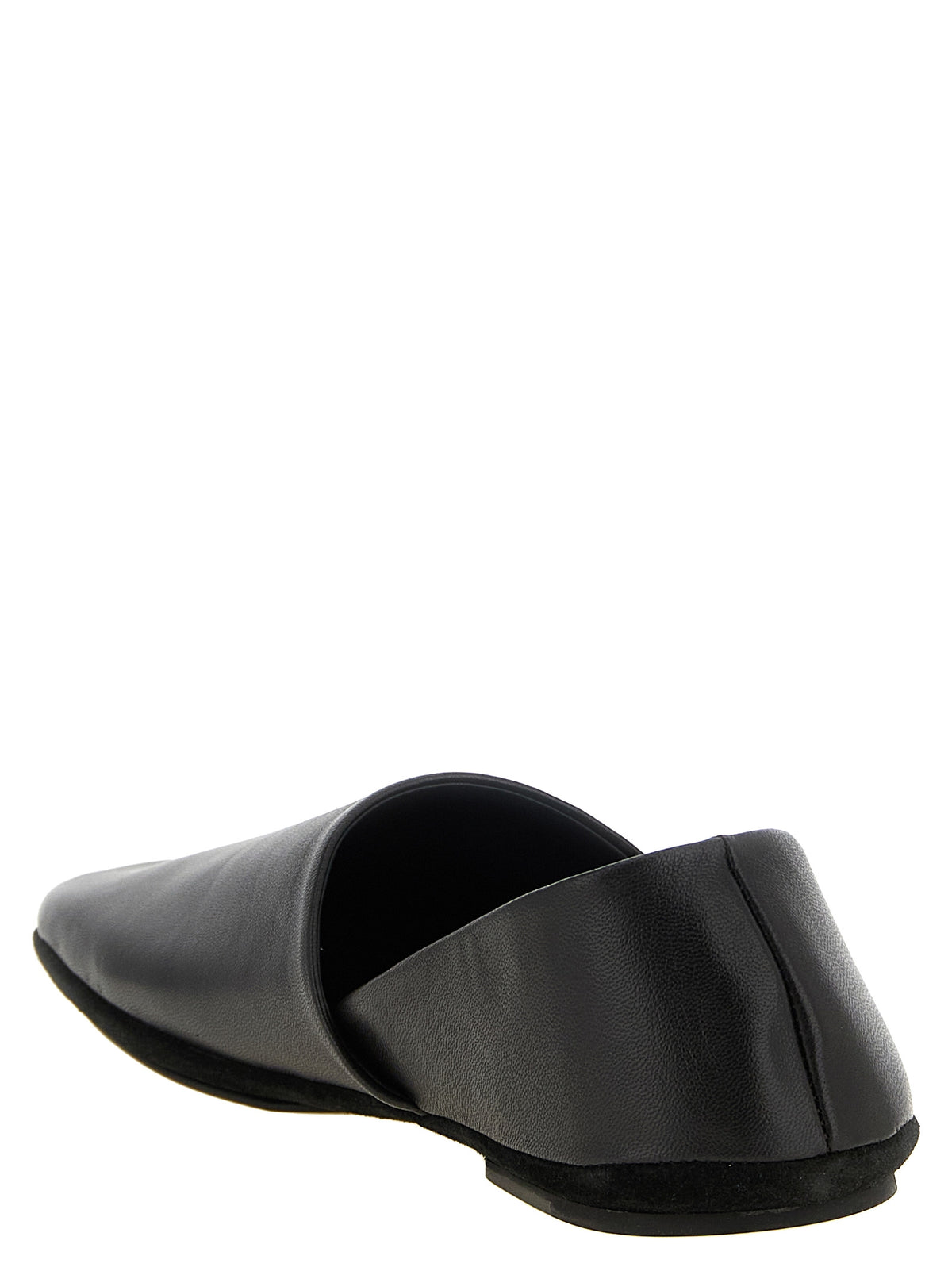Lemaire Black Lamb Leather Slip-On Loafers