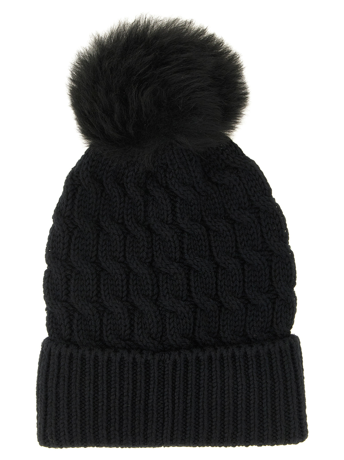 Moncler Grenoble Black Virgin Wool Beanie