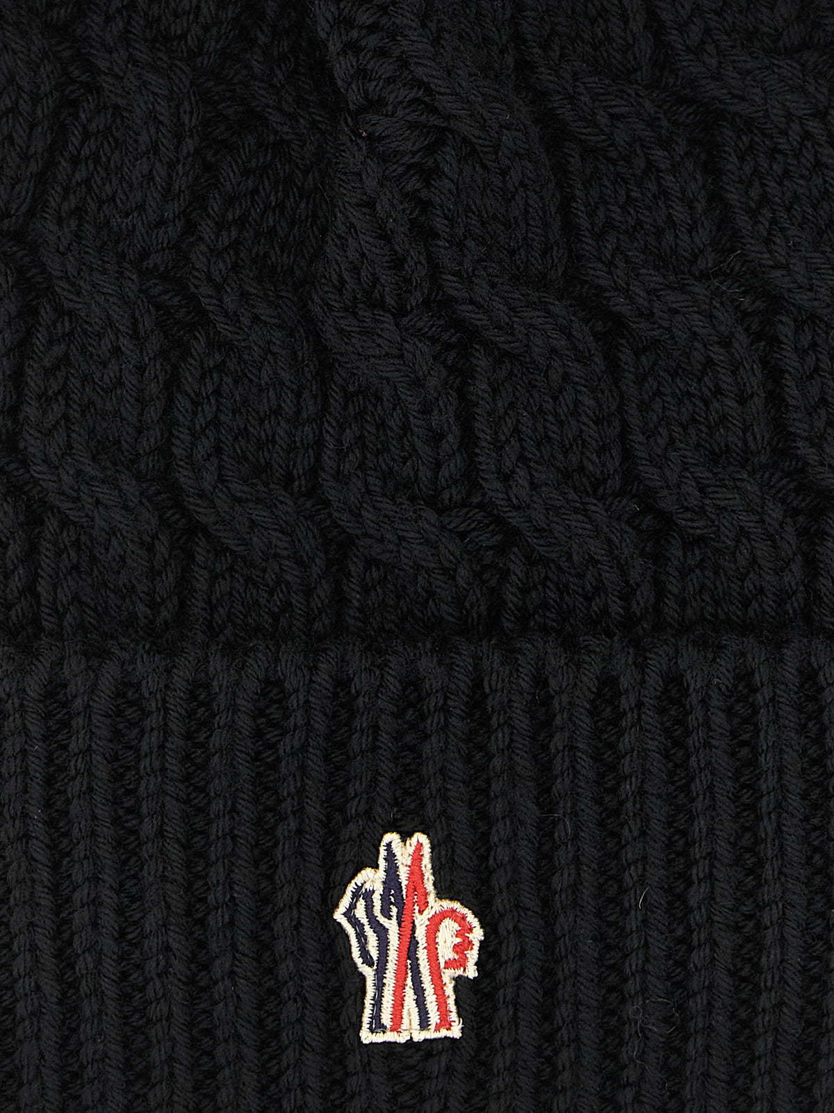 Moncler Grenoble Black Virgin Wool Beanie