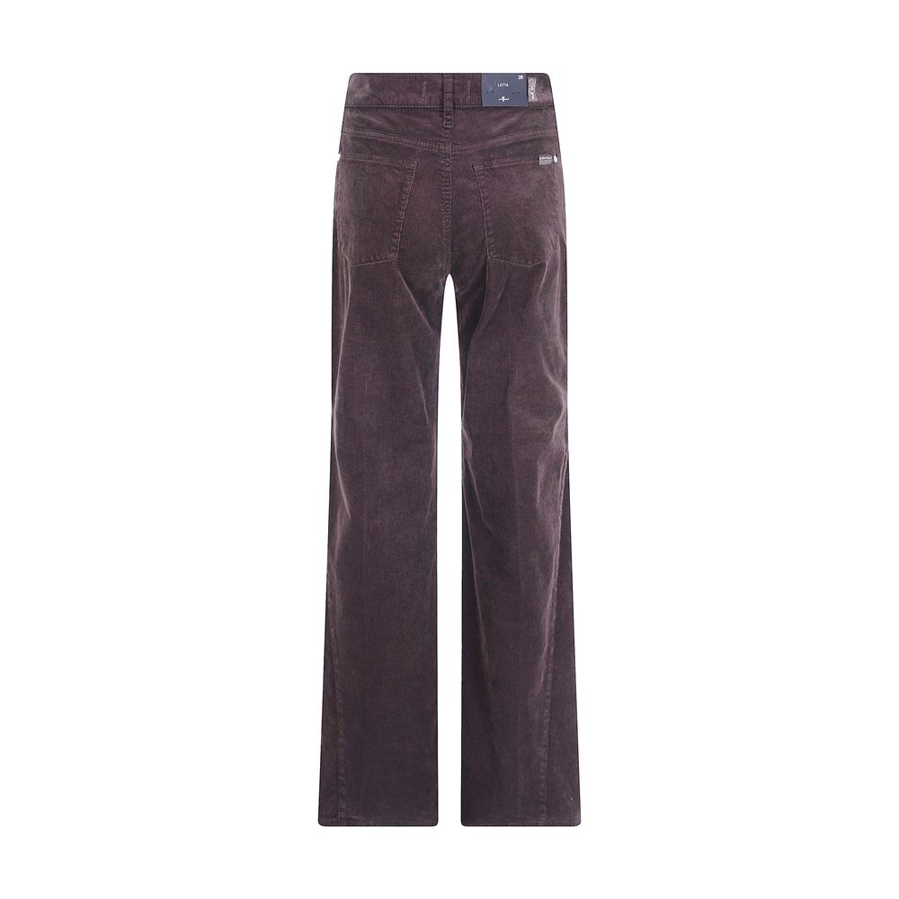 7FOR Brown Cotton Casual Pants