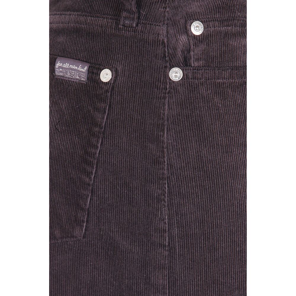 7FOR Brown Cotton Casual Pants
