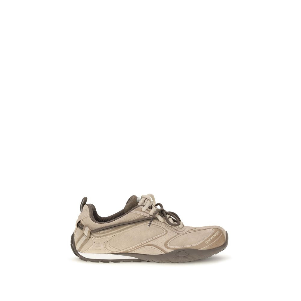 Balenciaga Beige Suede Leather Athletic Sneakers