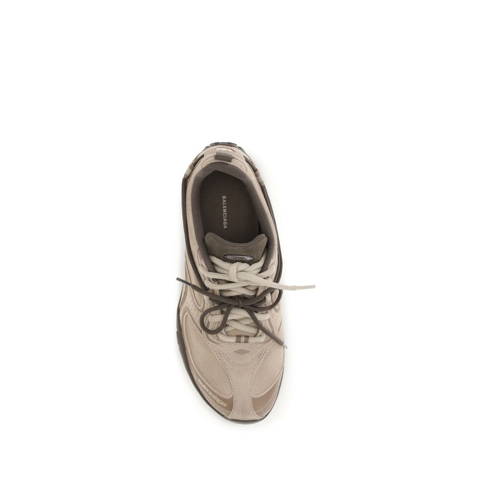 Balenciaga Beige Suede Leather Athletic Sneakers