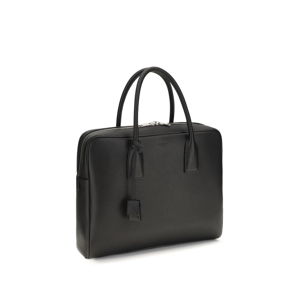 Saint Laurent Black Calf Leather Bos Taurus Handbag