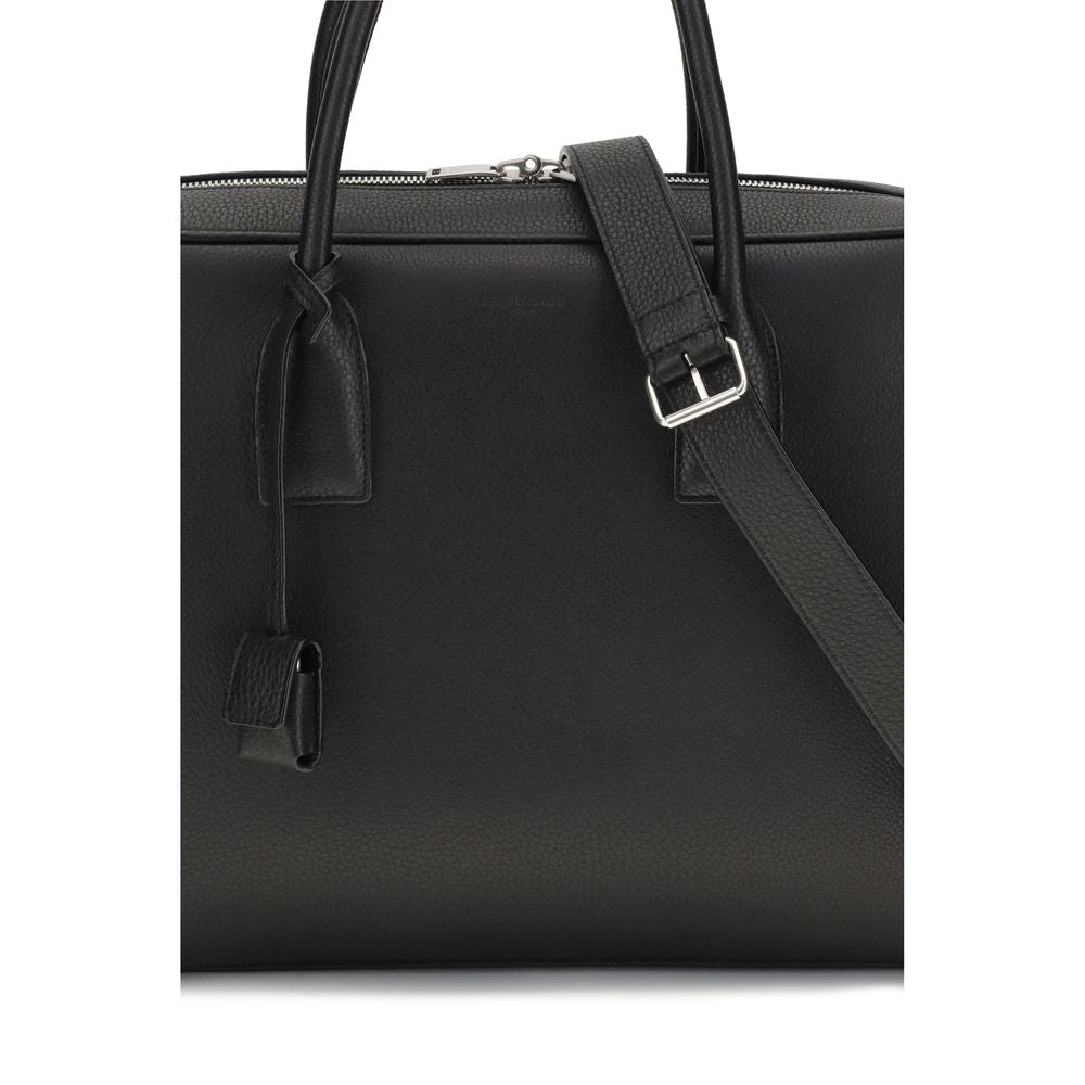 Saint Laurent Black Calf Leather Bos Taurus Handbag
