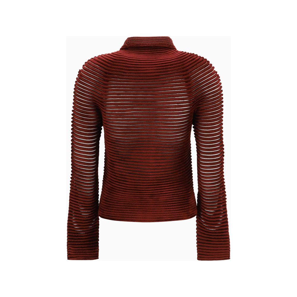 Giorgio Armani Bordeaux Viscose Cardigan