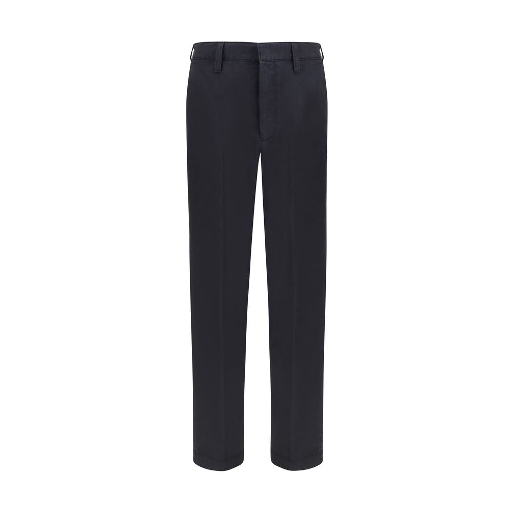 Prada Blue Cotton Casual Pants