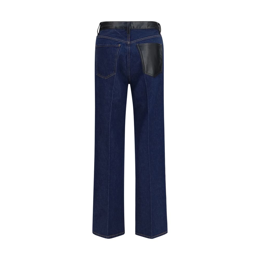 Agolde Blue Recycled Cotton Straight-Leg Jeans