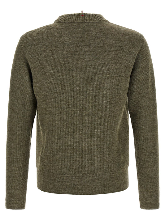 Moncler Grenoble Bicolor Virgin Wool Cardigan