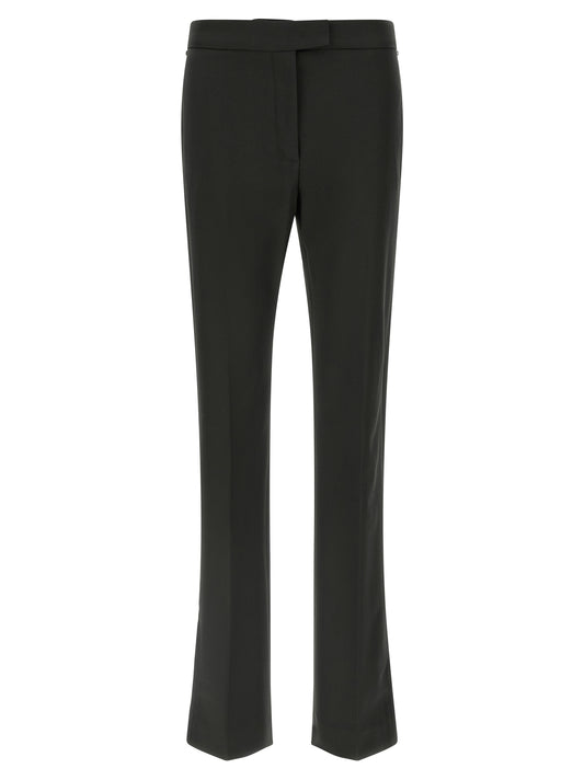 Sportmax Black Virgin Wool Flared Pants