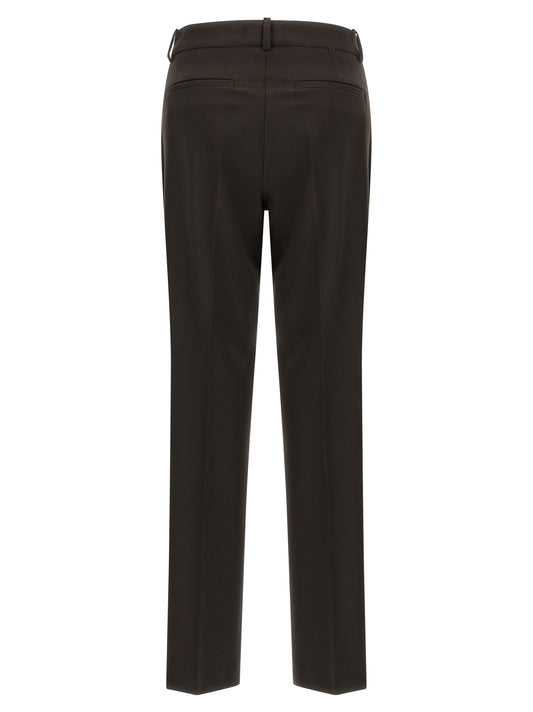 P.A.R.O.S.H. Brown Virgin Wool Dress Pants
