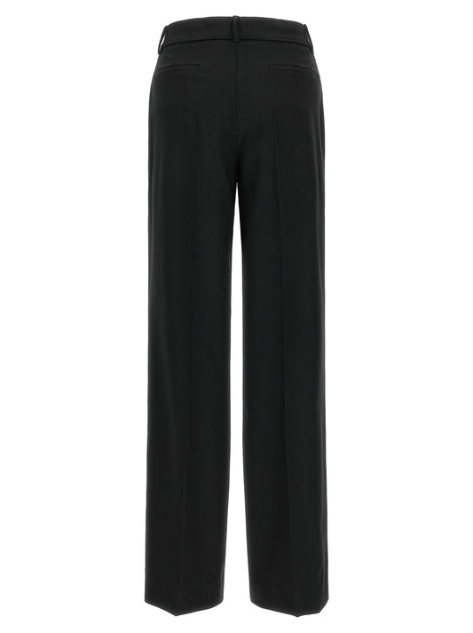 P.A.R.O.S.H. Black Virgin Wool Flared Pants