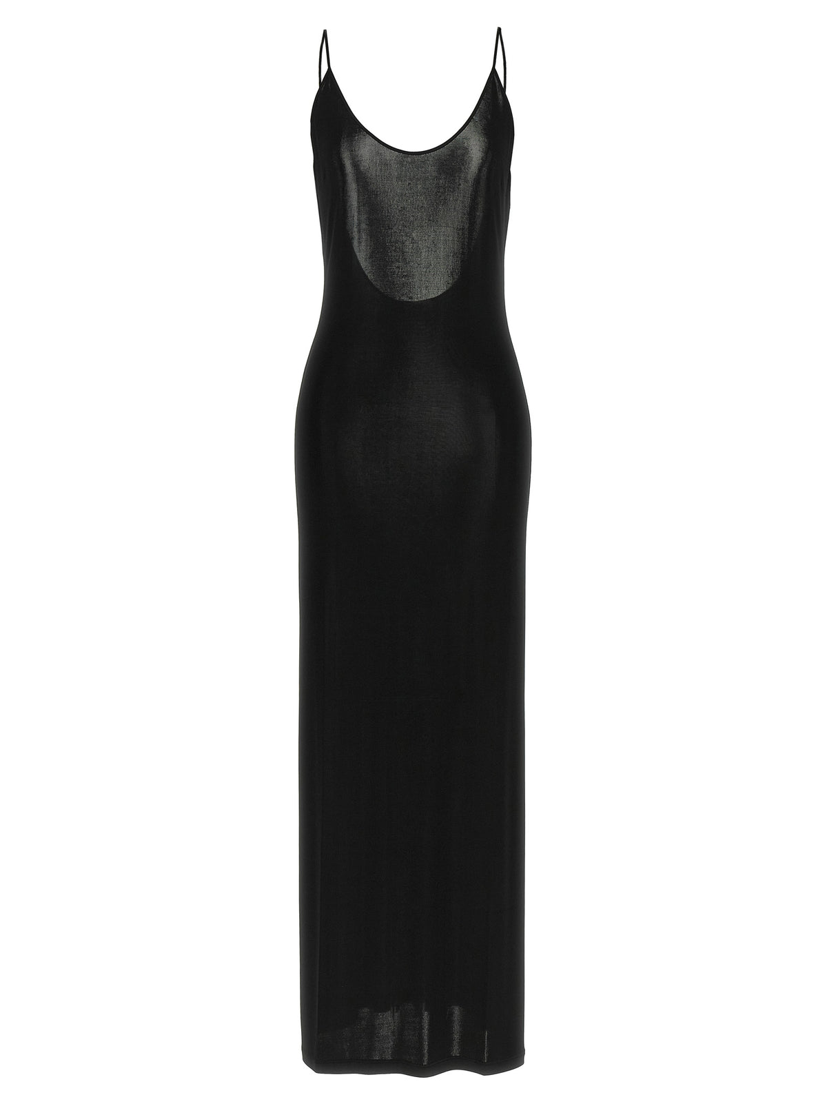 Saint Laurent Black Viscose Long Dress