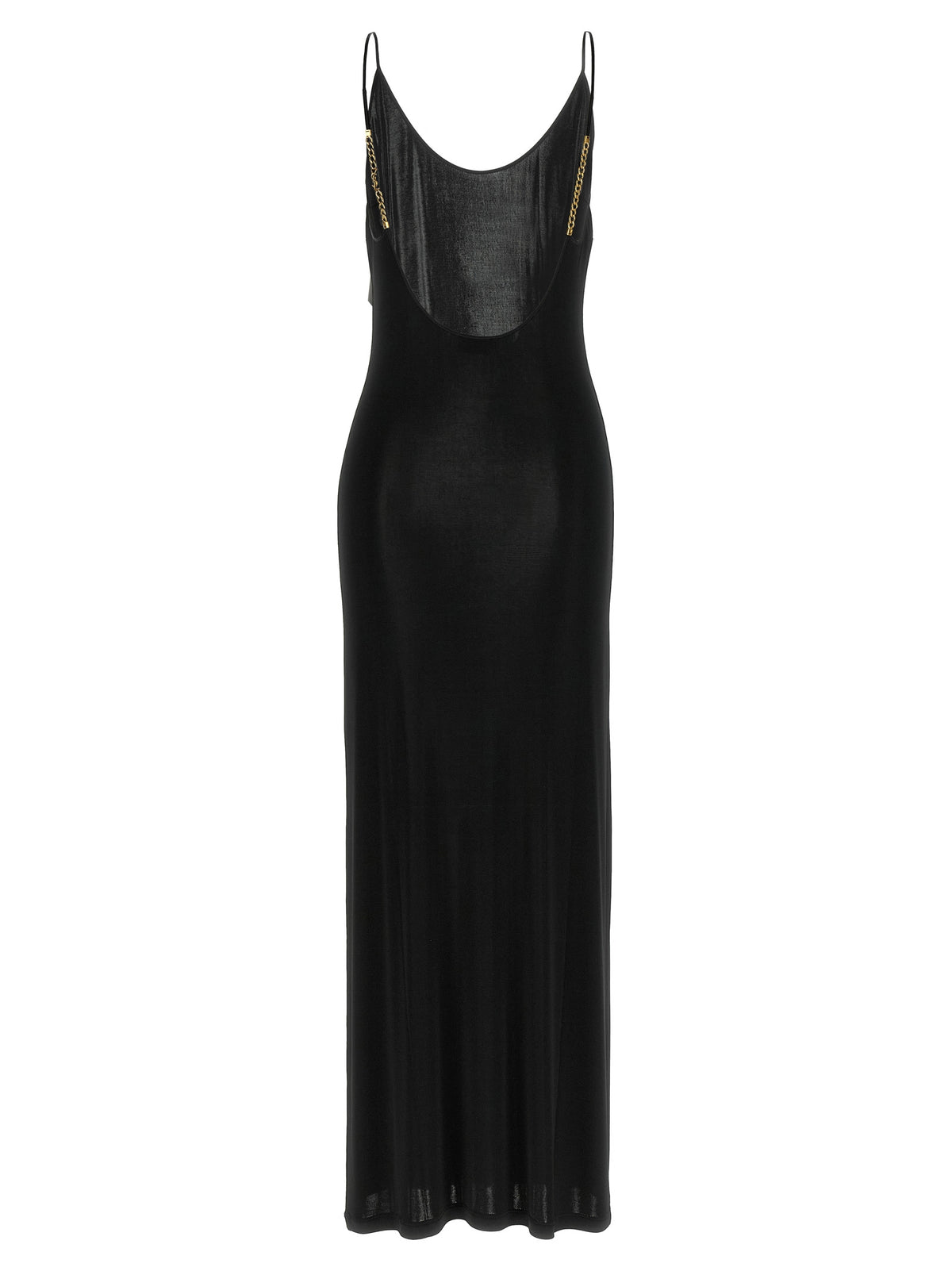 Saint Laurent Black Viscose Long Dress