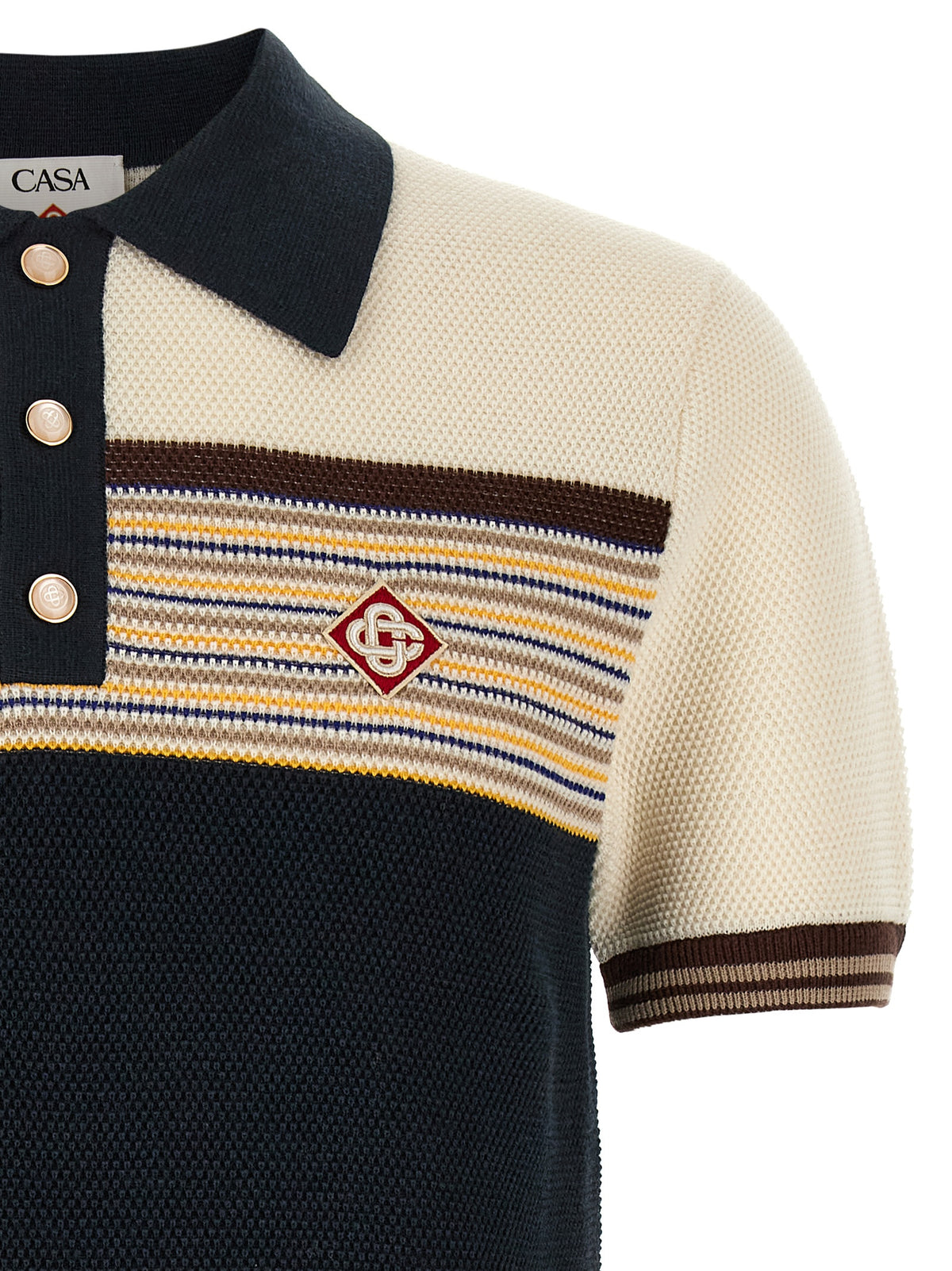 Casablanca Multicolor Cotton Polo Shirt