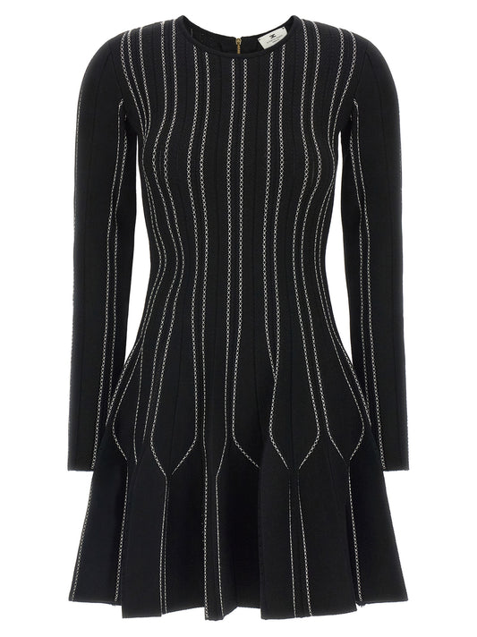 Elisabetta Franchi Black Viscose Short Dress