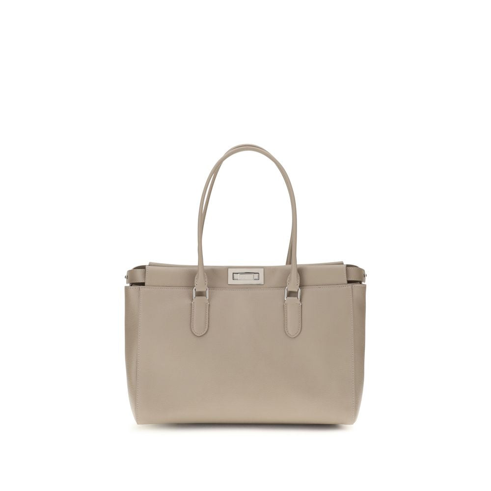 Fendi Beige Calf Leather Bos Taurus Shoulder Bag