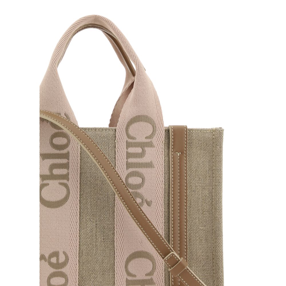 Chloé Beige Linen Handbag