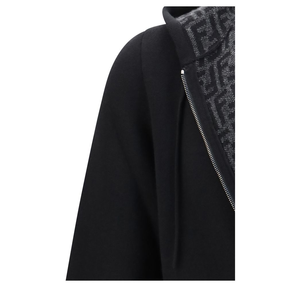 Fendi Black Cashmere Hoodie