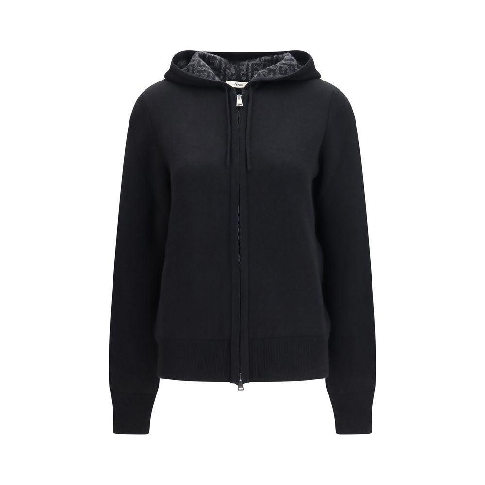 Fendi Black Cashmere Hoodie