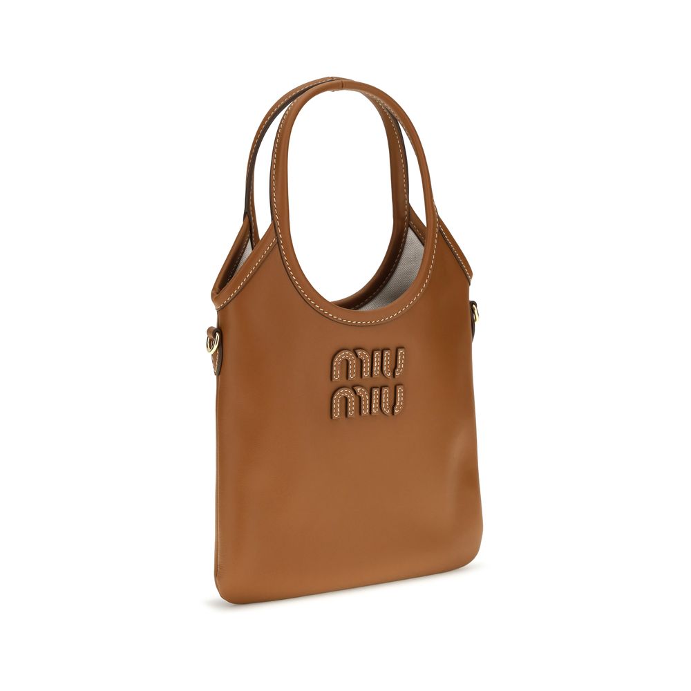 Miu Miu Brown Calf Leather Bos Taurus Handbag
