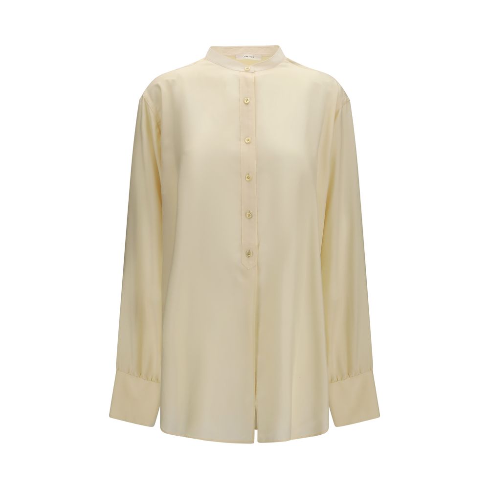 The Row Beige Silk Dress Shirt