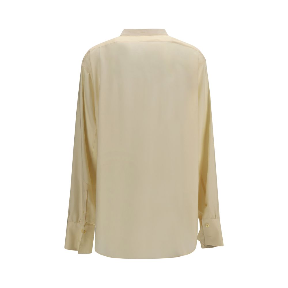 The Row Beige Silk Dress Shirt