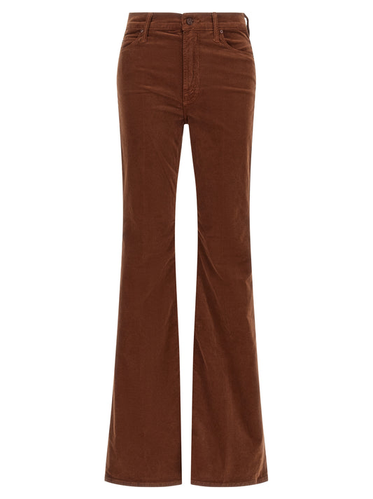 Mother Denim Brown Cotton Flared Pants