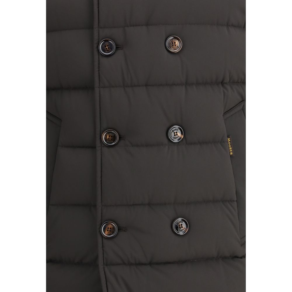 MooRER Black Polyamide Full-Length Jacket