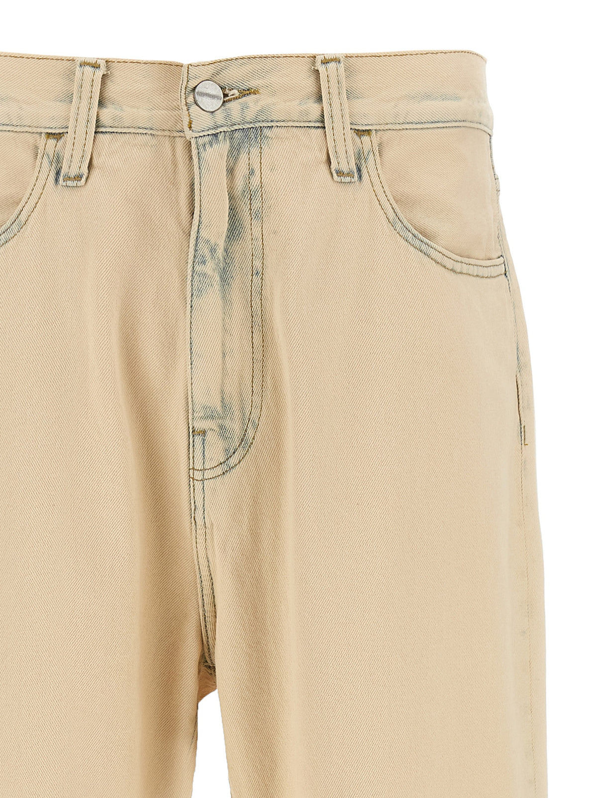 Carhartt Wip Beige Cotton Straight-Leg Jeans