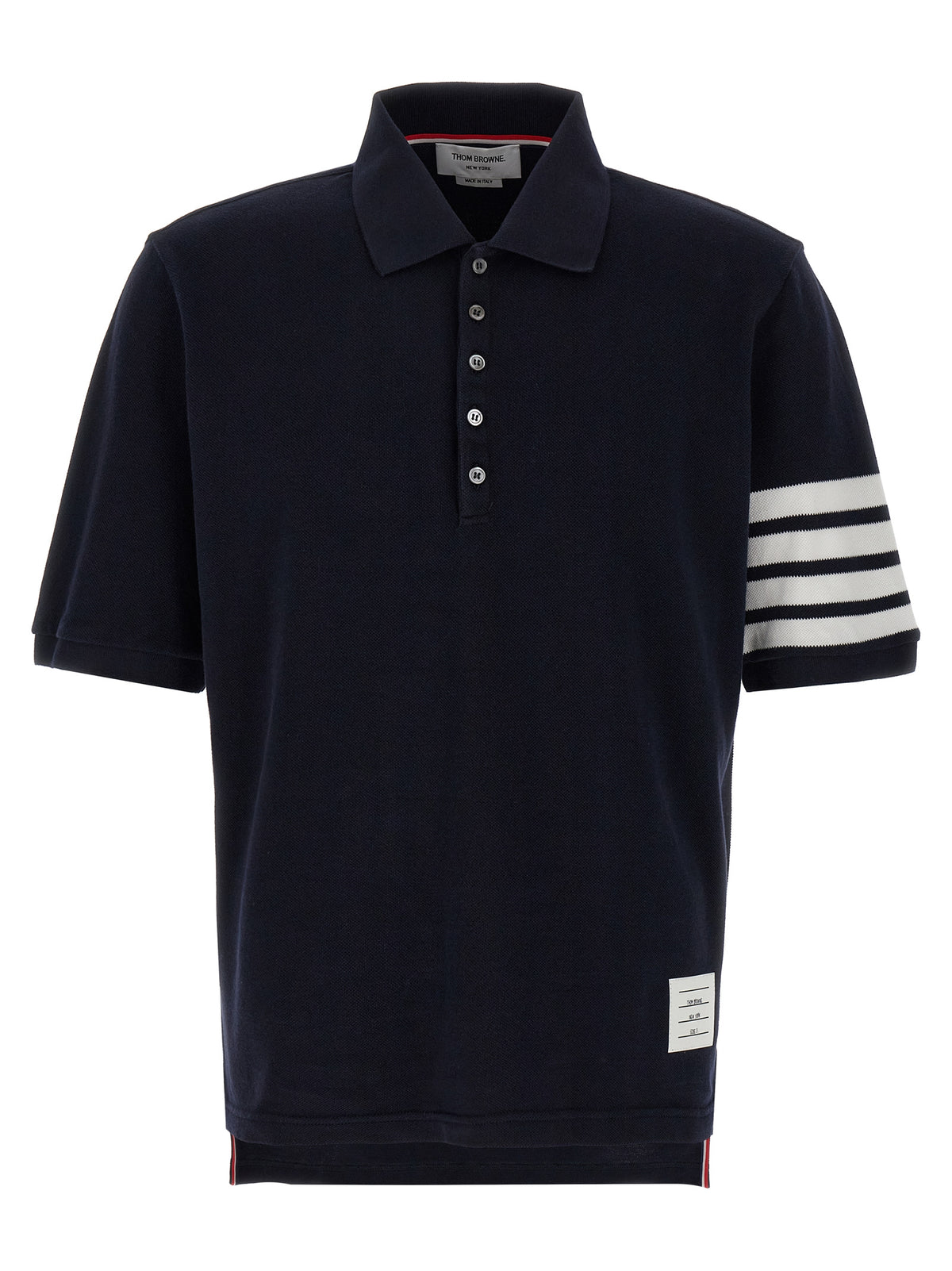 Thom Browne Blue Cotton Polo Shirt
