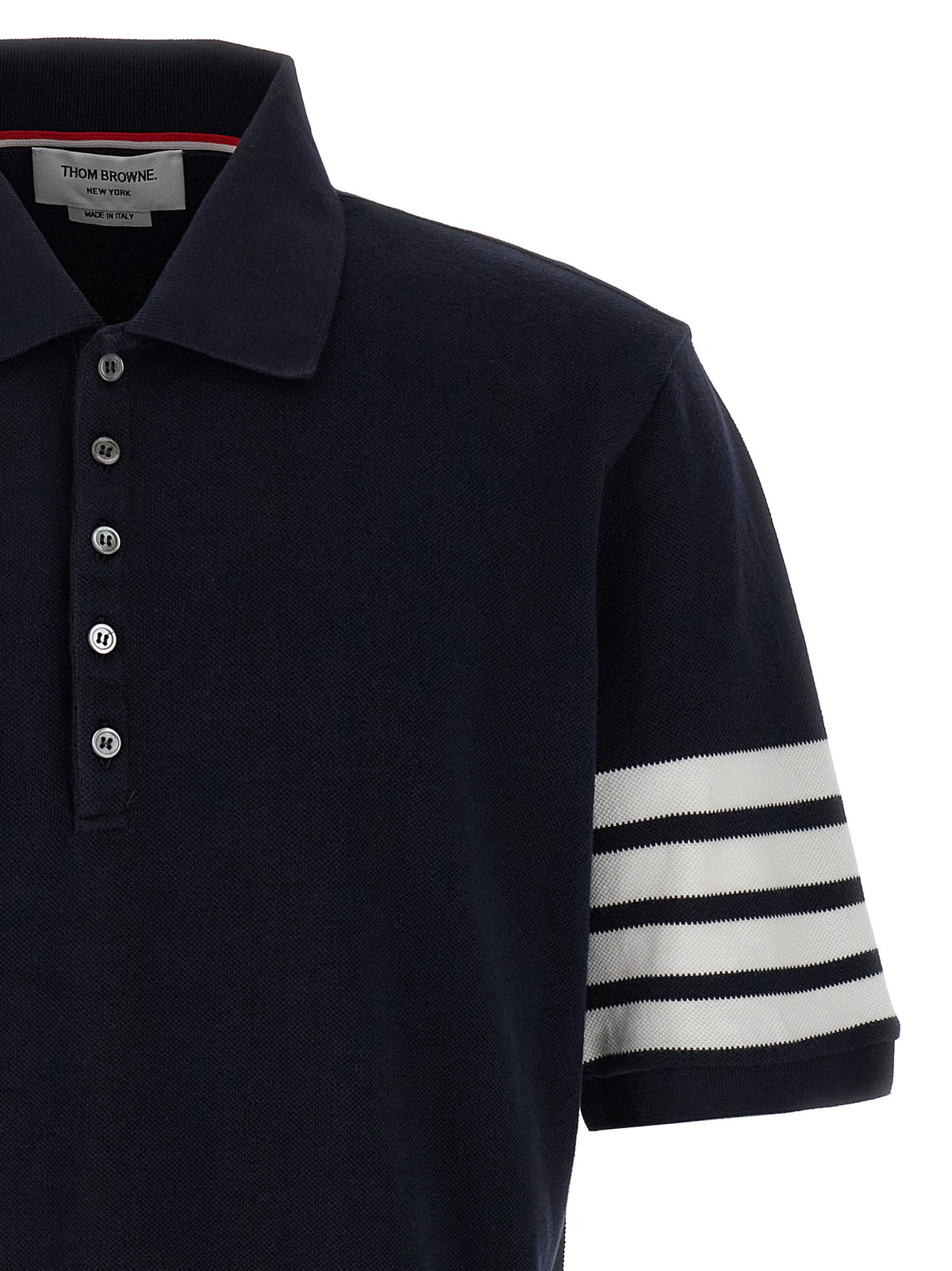 Thom Browne Blue Cotton Polo Shirt