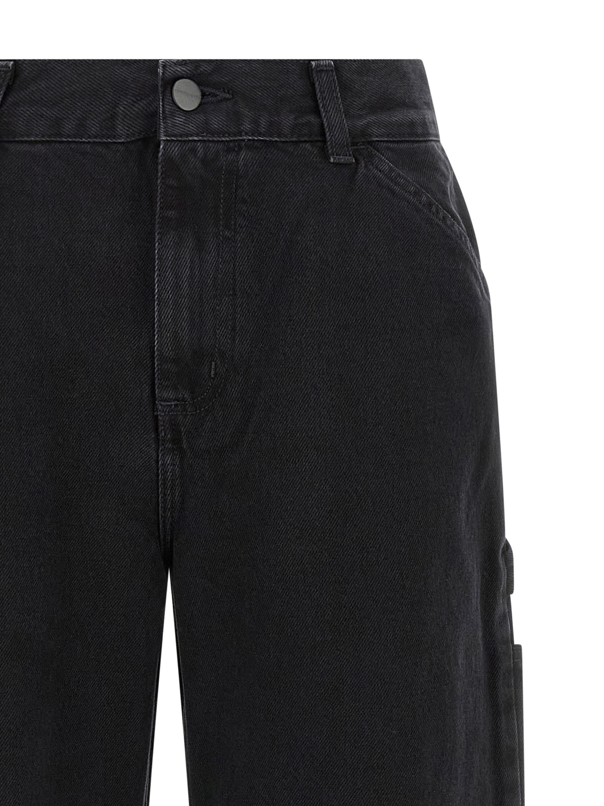 Carhartt Wip Black Cotton High-Waisted Jean