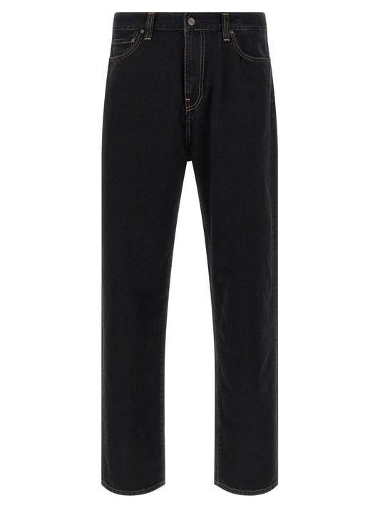 Carhartt Wip Black Cotton Tapered Jeans